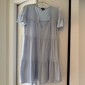 J. Crew Soft Blue Ruffle Mini Dress Cover Up